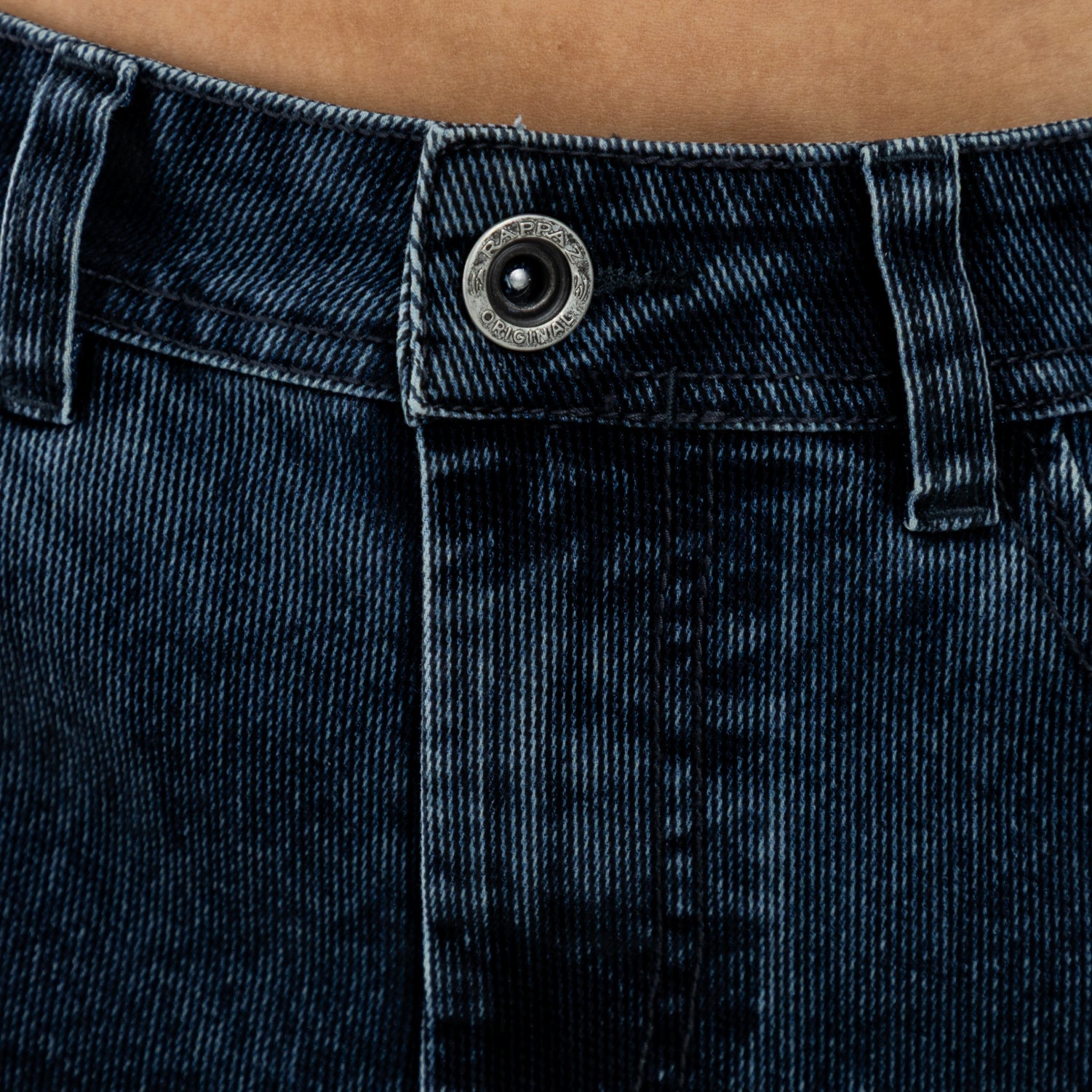 Corduroy Touch Denim Relaxed Jeans Dark Blue WOMAN