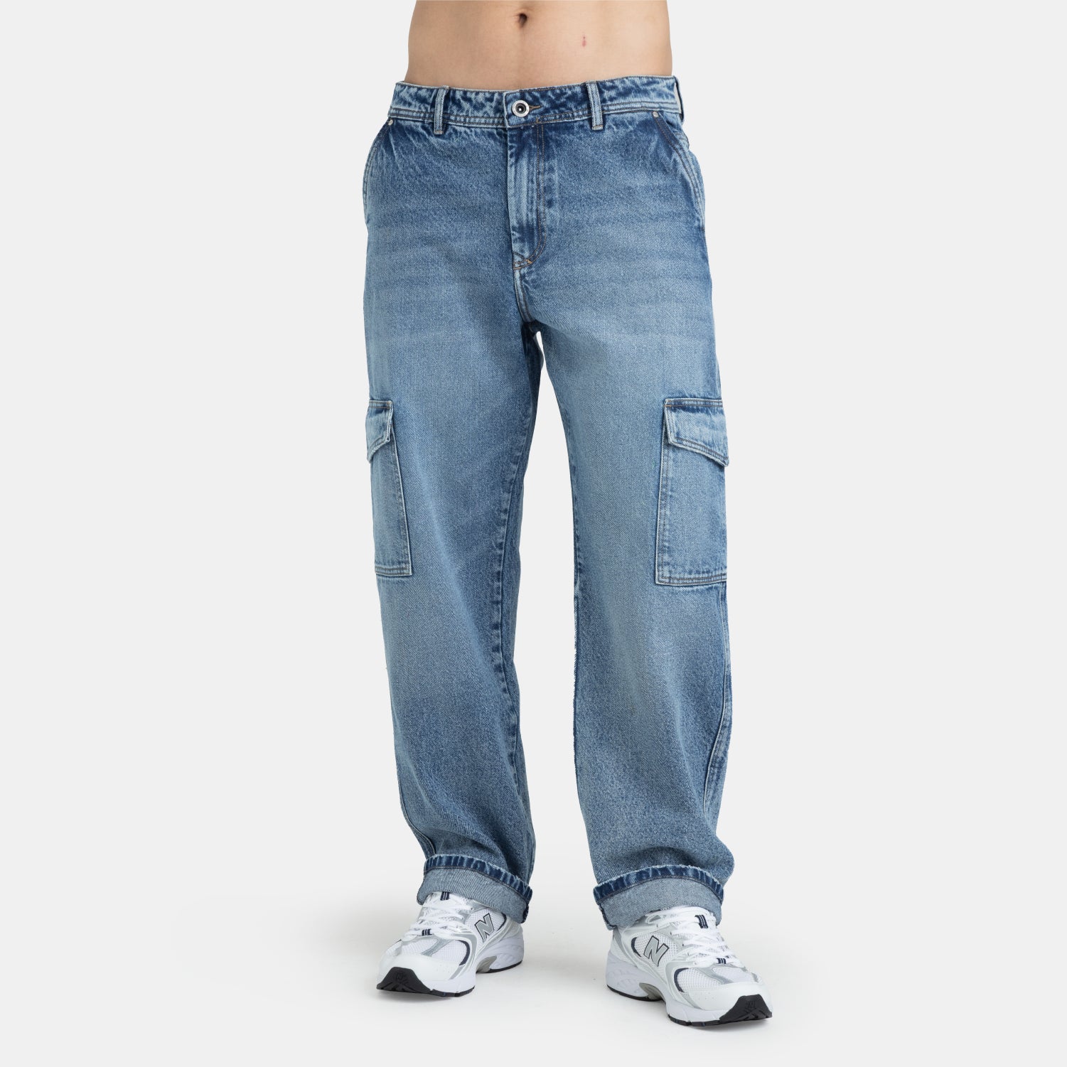 Urban Cargo Relaxed Jeans Medium Blue