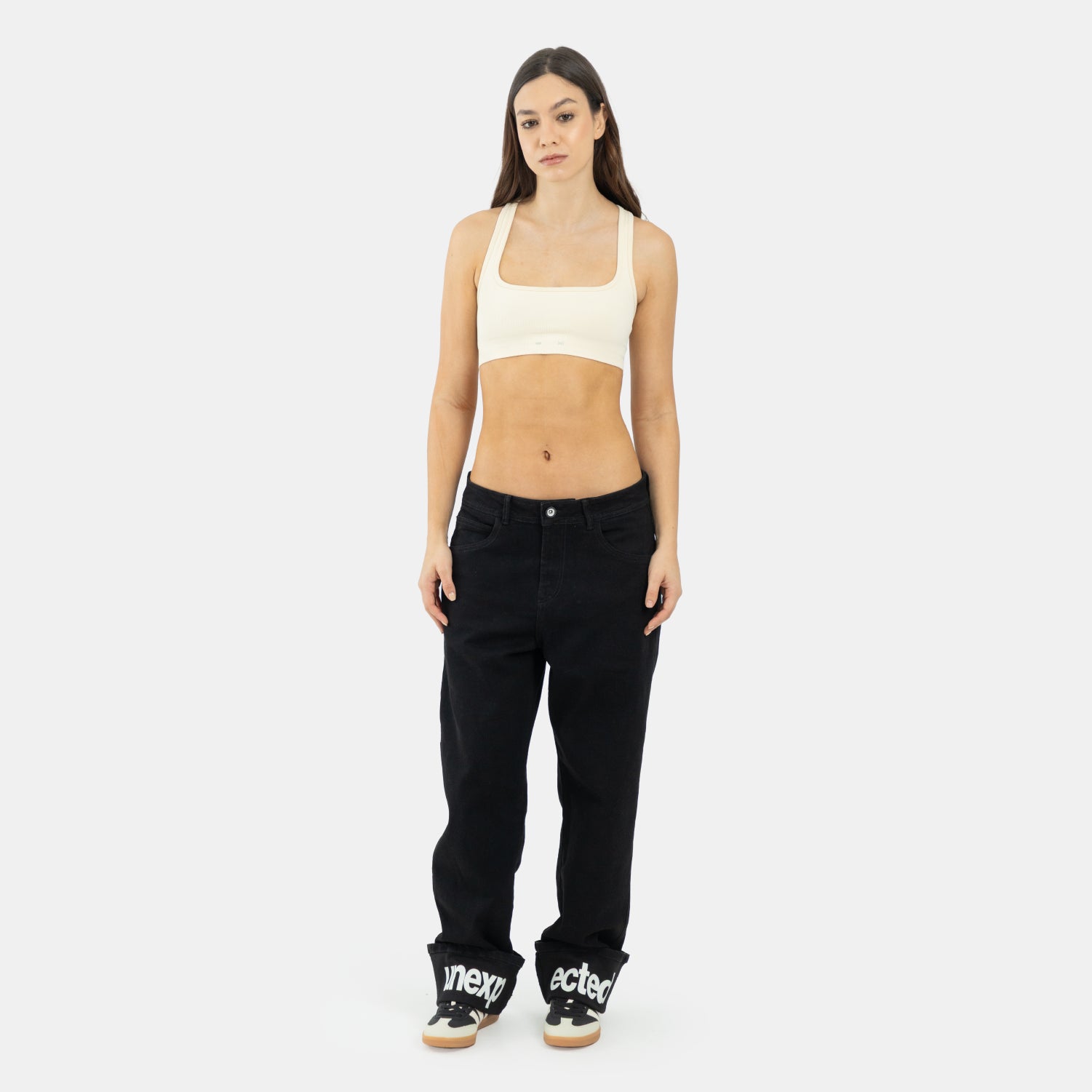 Unexpected Black Relaxed Jeans WOMAN