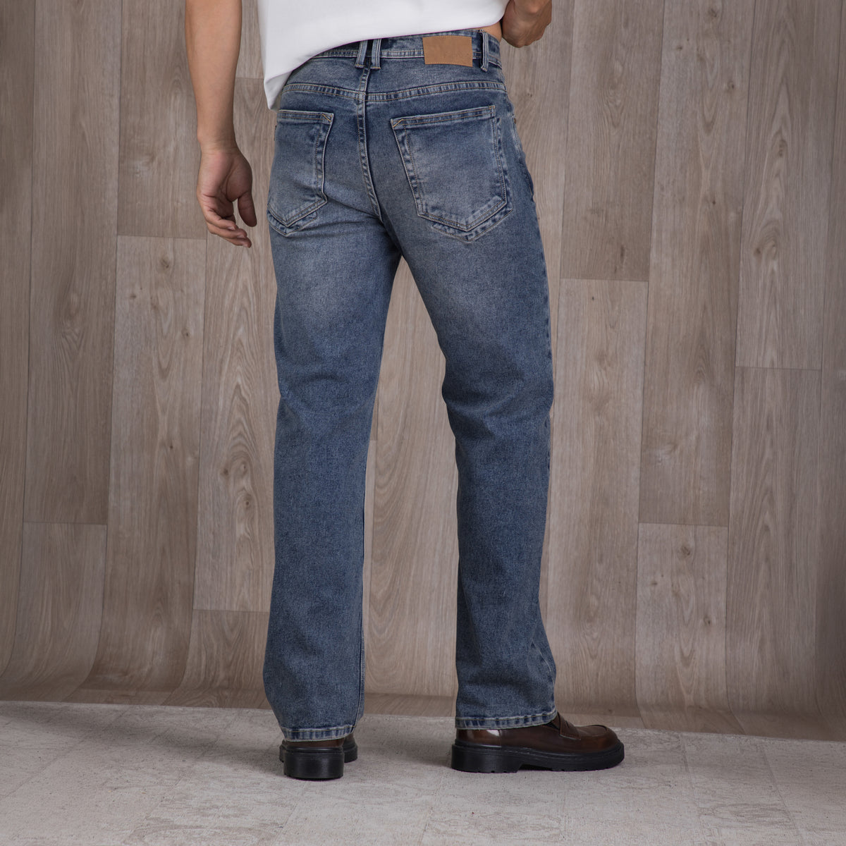 Stone Straight Jean Azul Medio