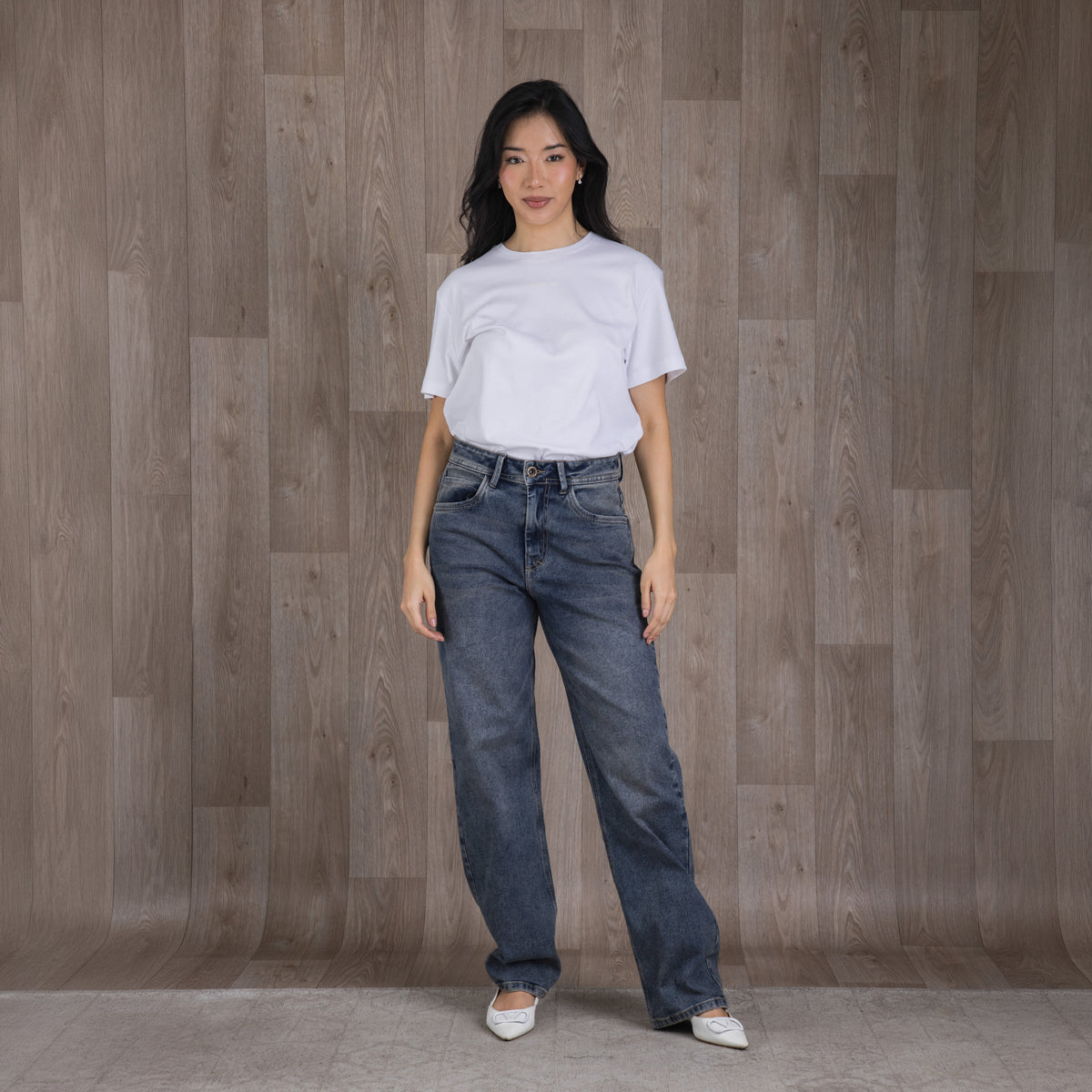 Stone Straight Jean Azul Medio