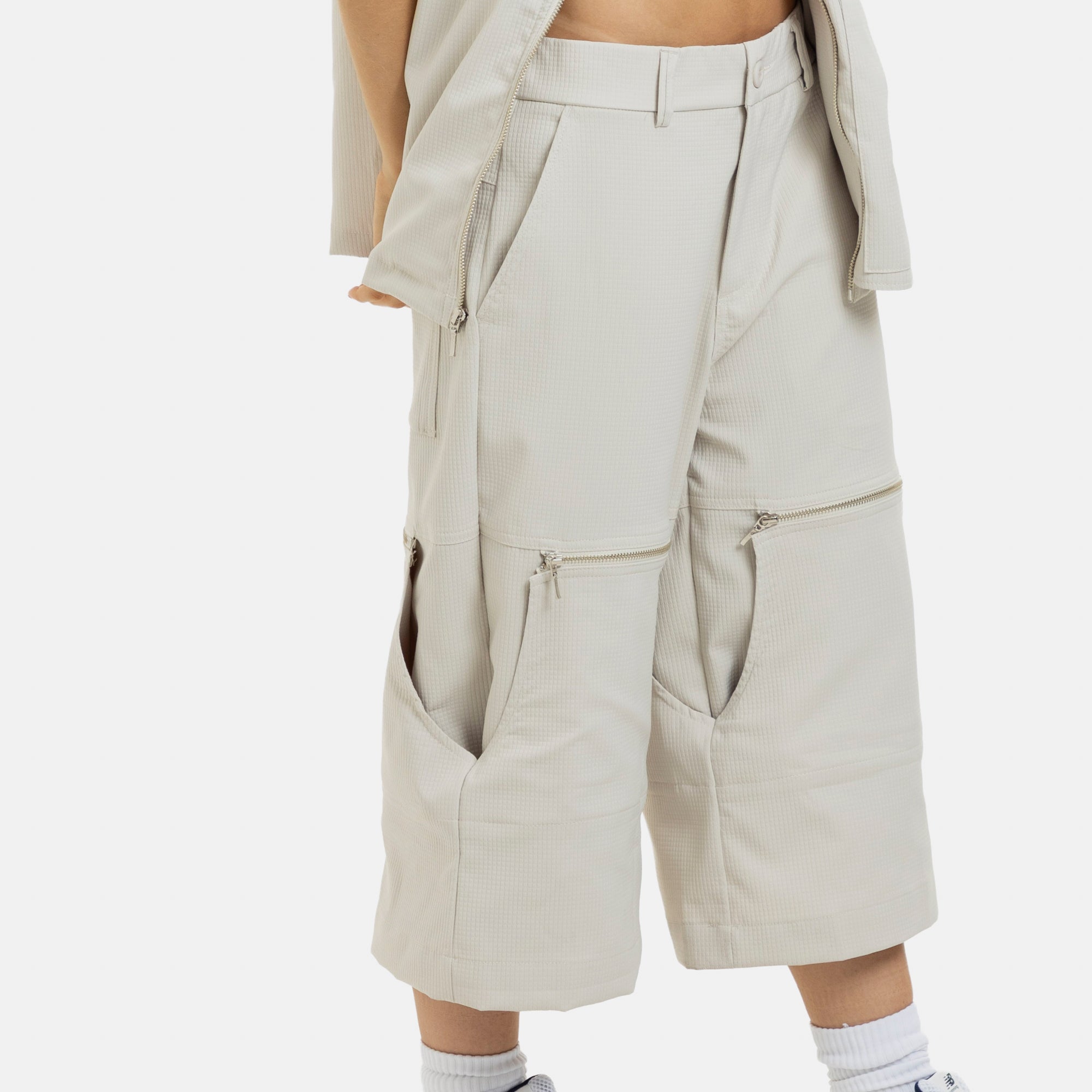 Beige Active Convertible Pants