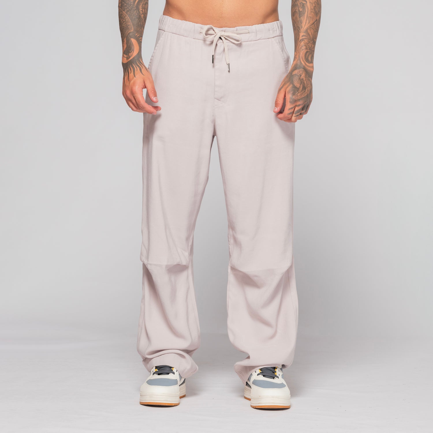 Pantalón Relaxed Fit Pretina Resortada Con Cordón Marca Rappaz