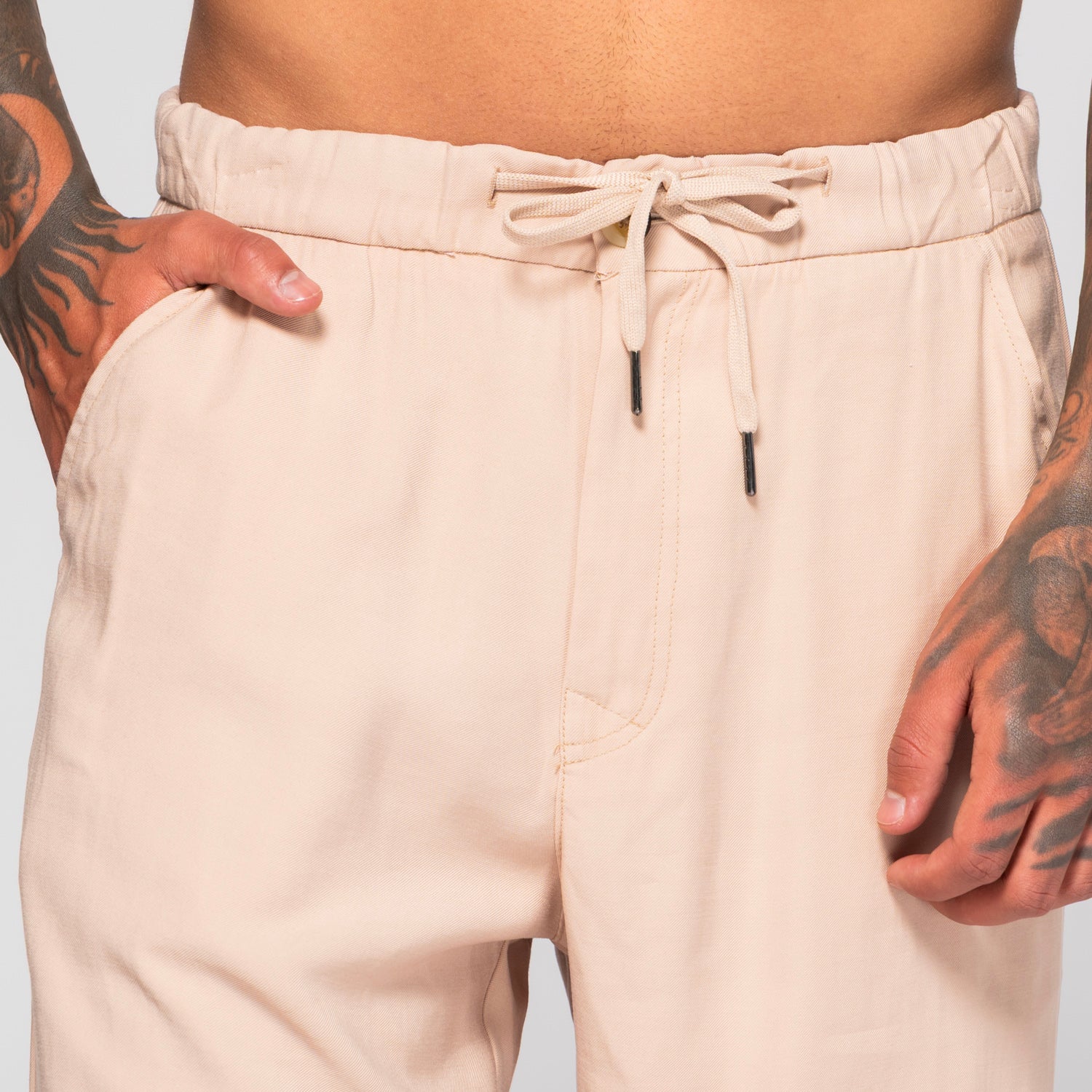 Pantalón Relaxed Fit Pretina Resortada Con Cordón Marca Rappaz