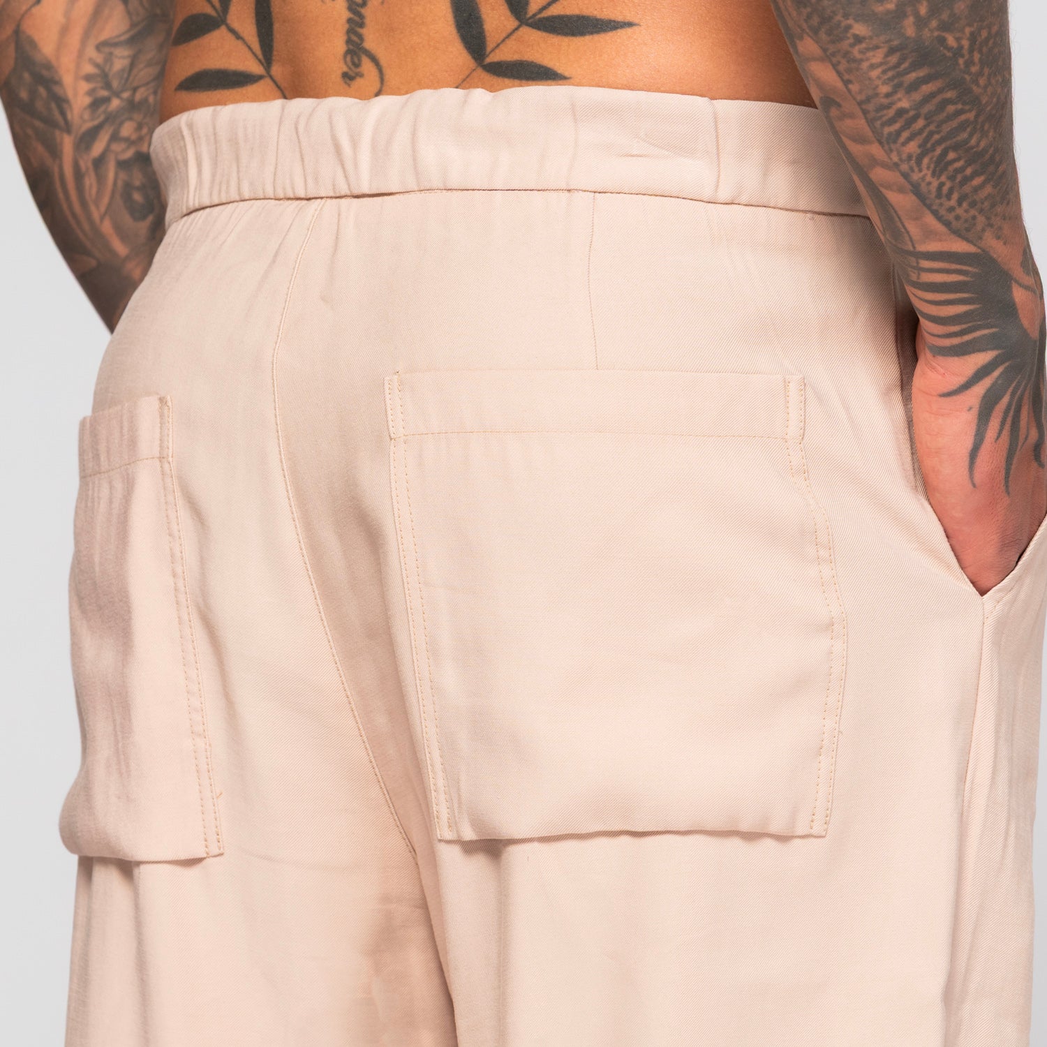 Pantalón Relaxed Fit Pretina Resortada Con Cordón Marca Rappaz