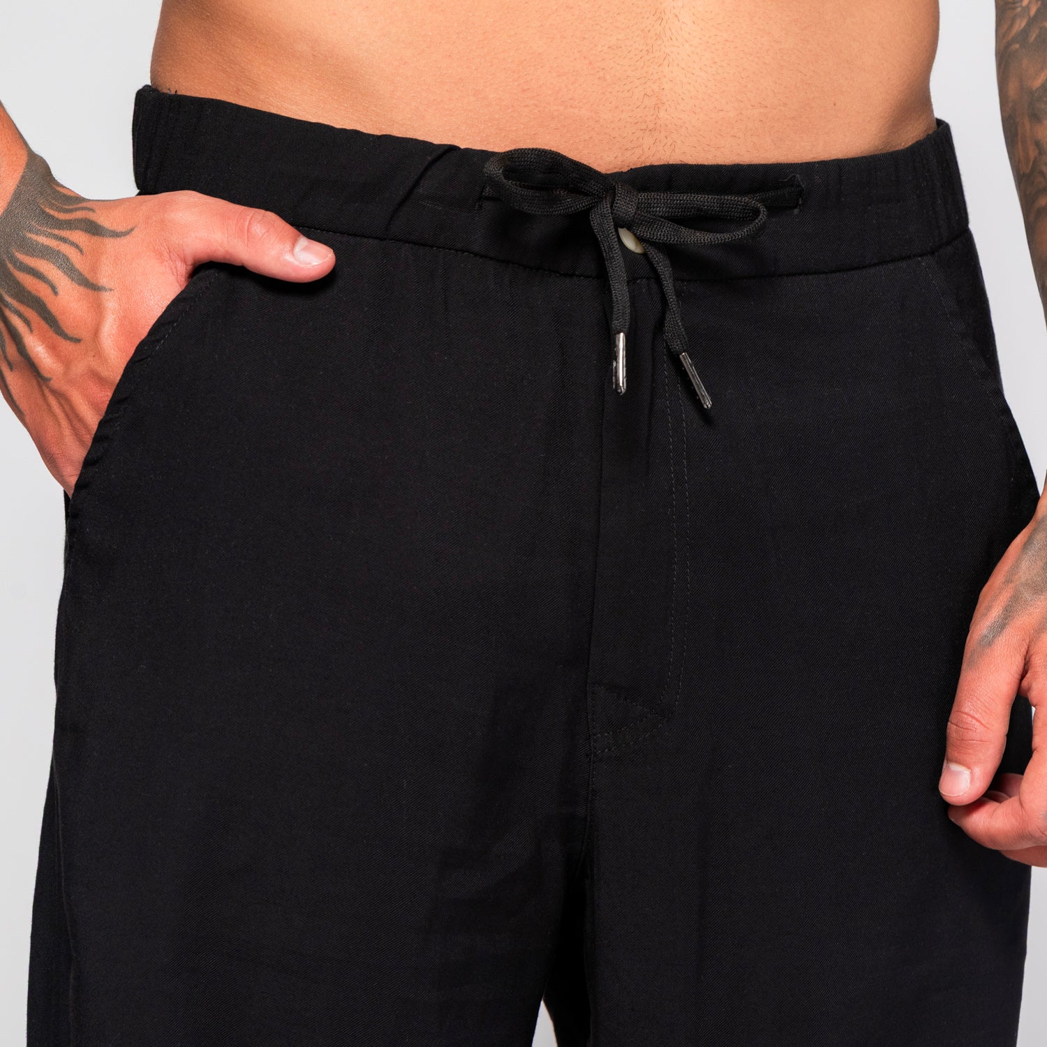 Pantalón Relaxed Fit Pretina Resortada Con Cordón Marca Rappaz