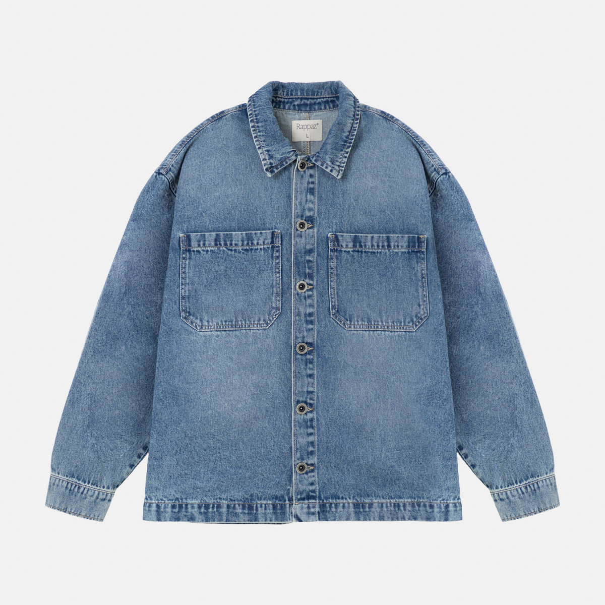 Work Denim Overshirt Azul Medio