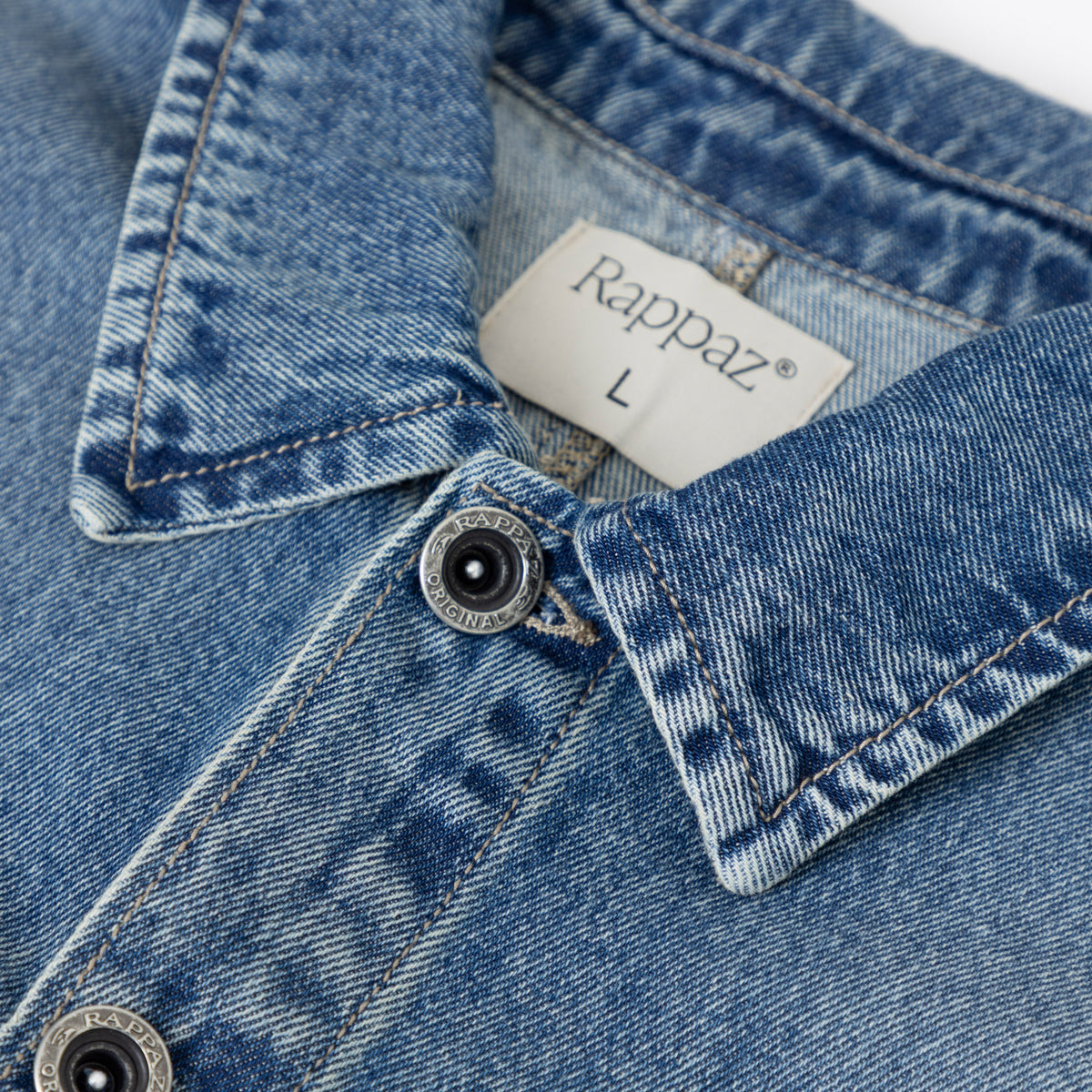 Work Denim Overshirt Azul Medio