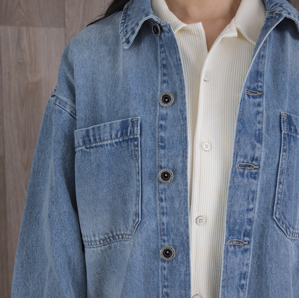 Work Denim Overshirt Azul Claro