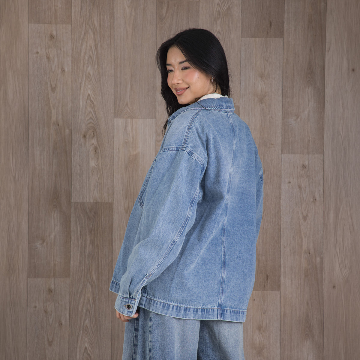 Work Denim Overshirt Azul Claro