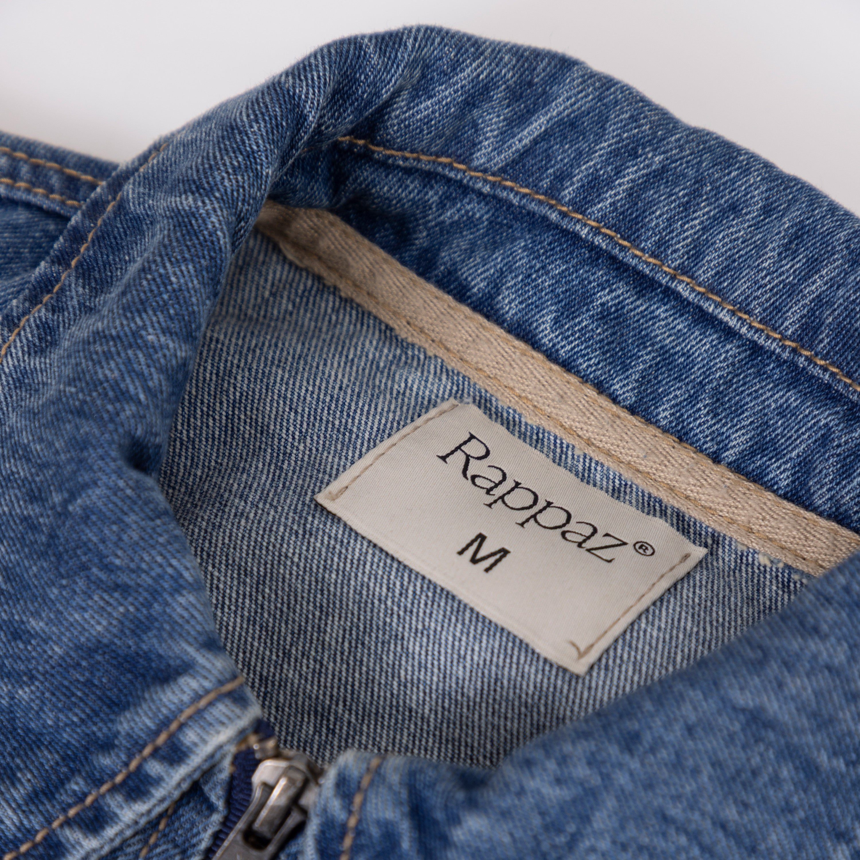 Bomber Denim Jacket Azul Medio
