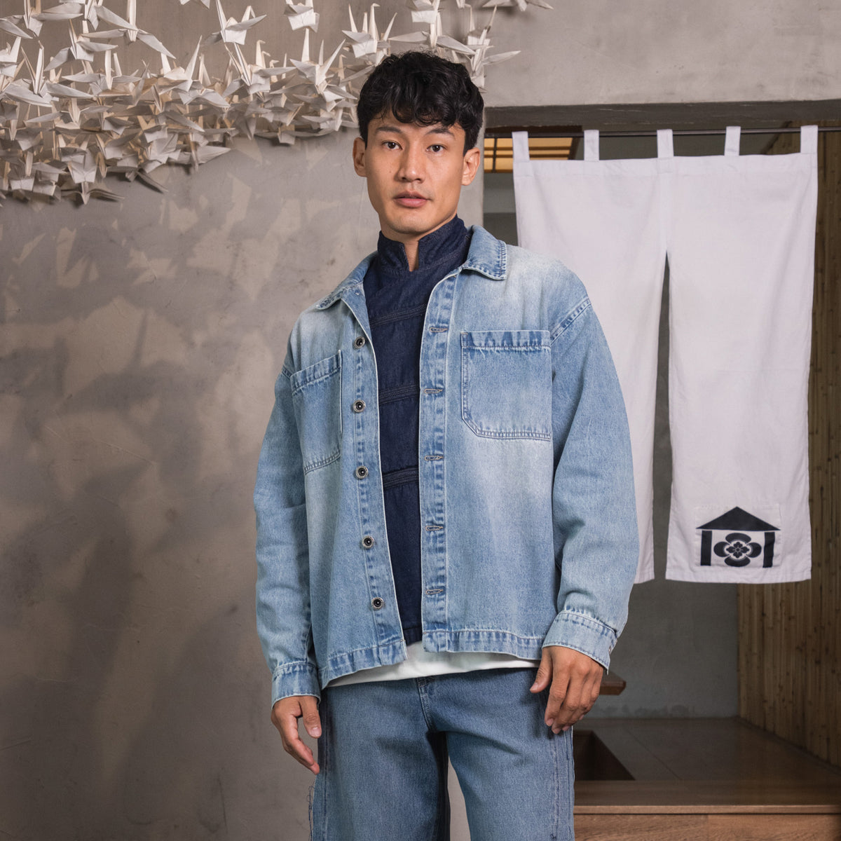 Work Denim Overshirt Azul Claro