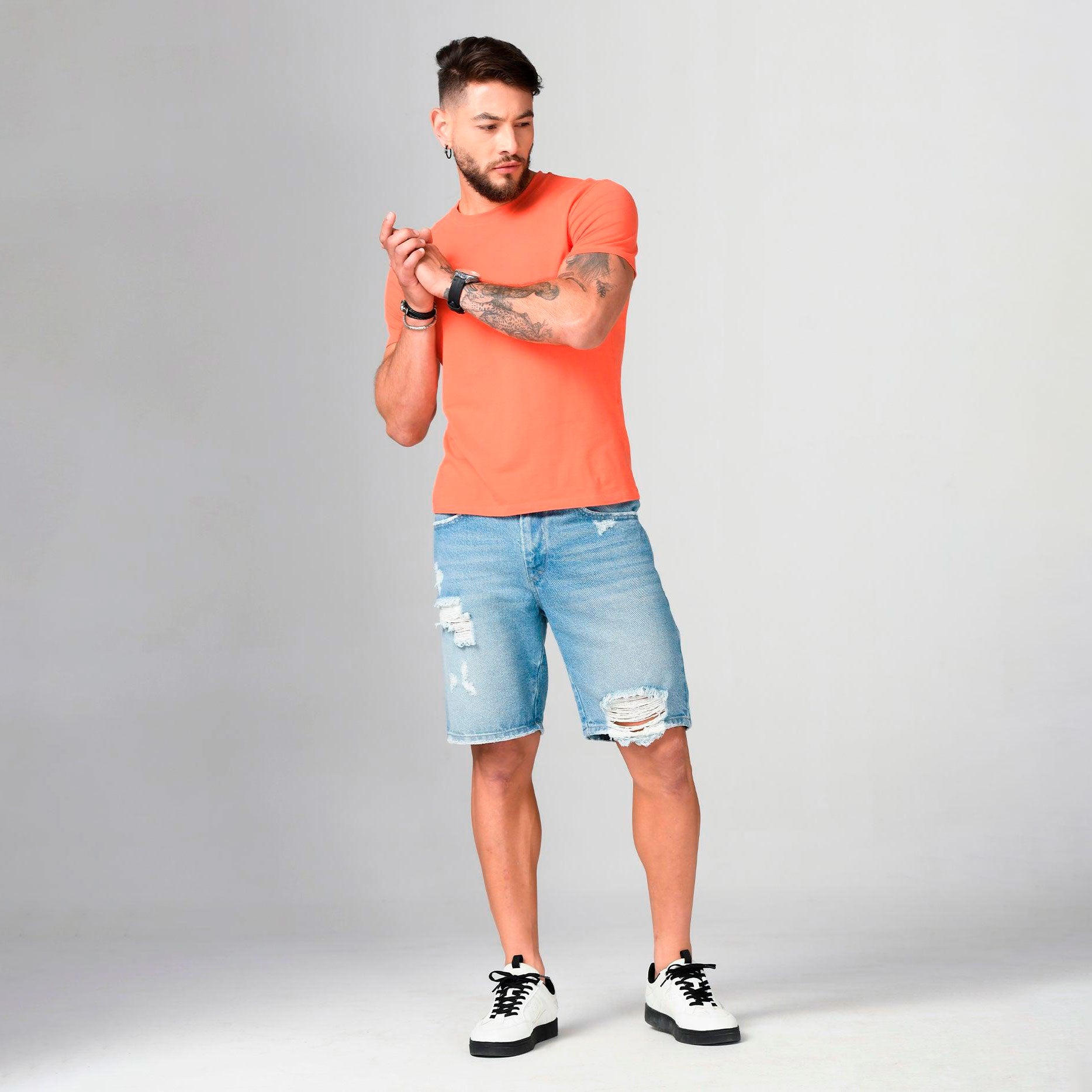 Bermuda Denim Destroyer  Marca Rappaz