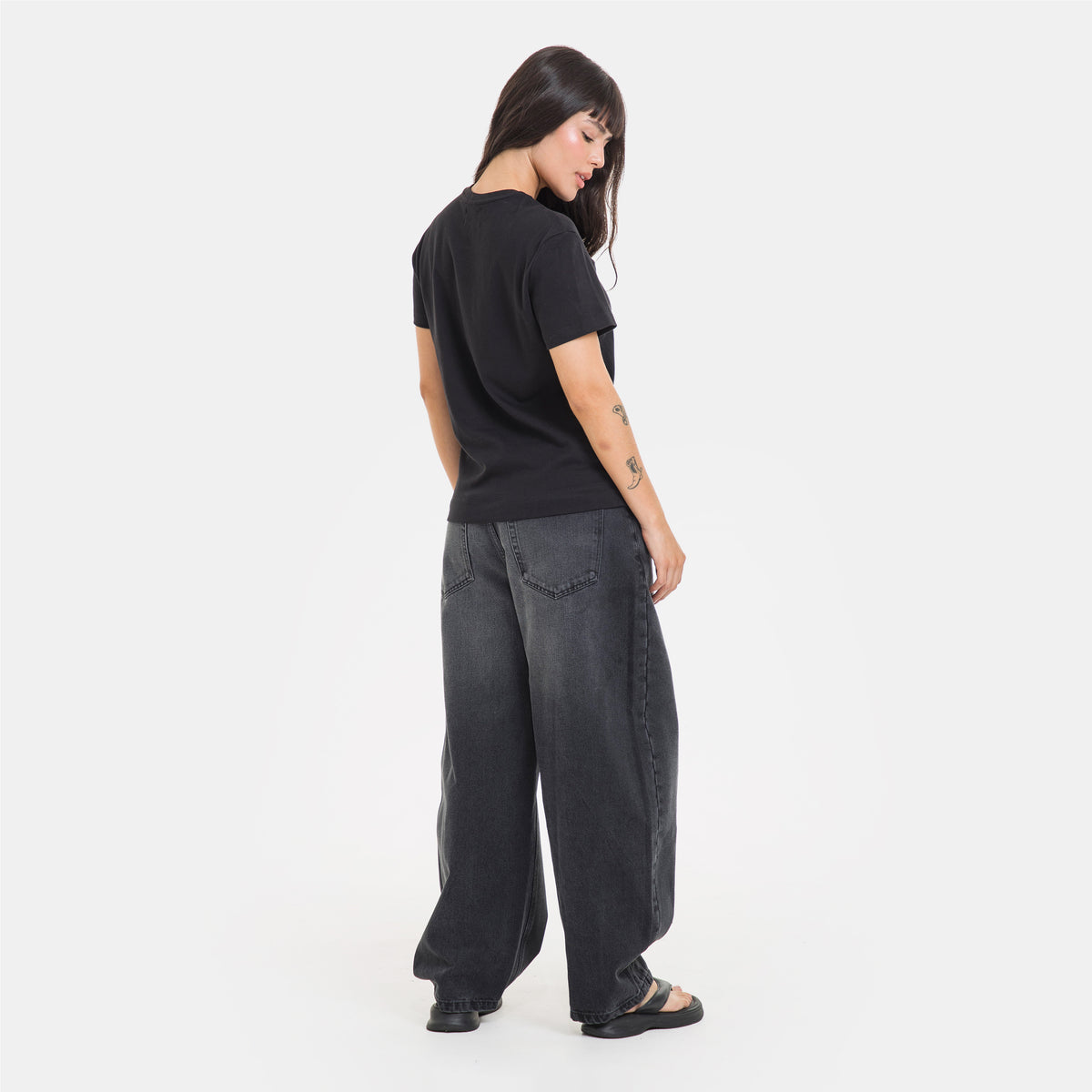 Gio Studio Barrel Jean Negro