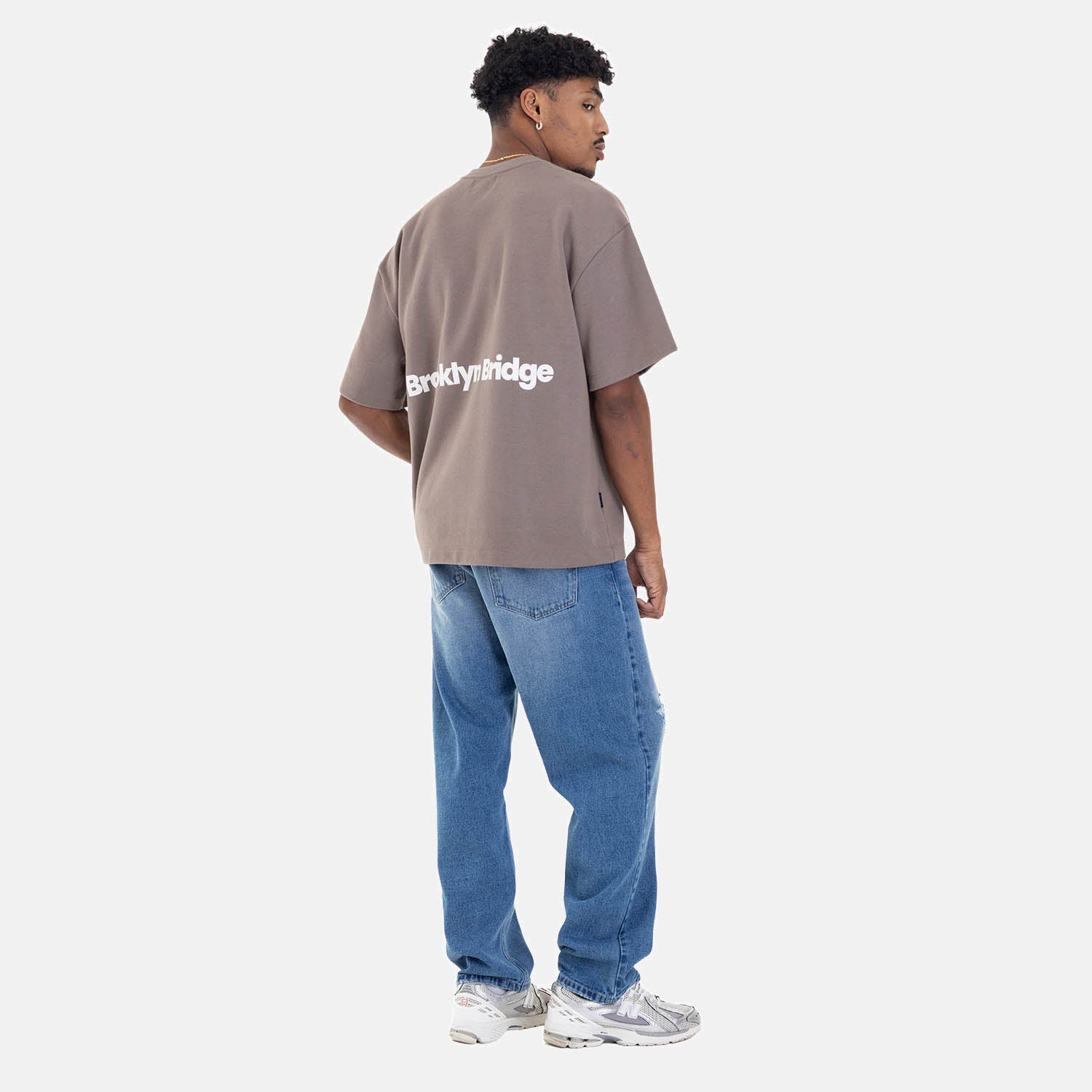 Boxy Fit Tee Brooklyn Bridge Taupe