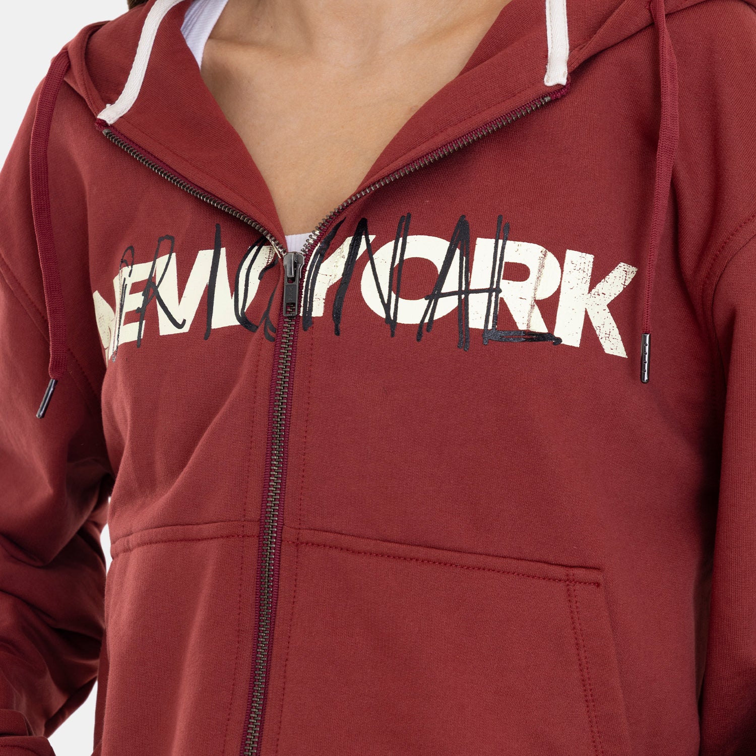 Zip Hoodie Regular Fit Red