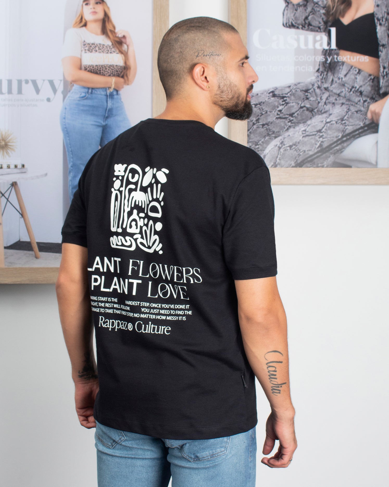 Camiseta Active Estampado Plant Flowers Marca Rappaz