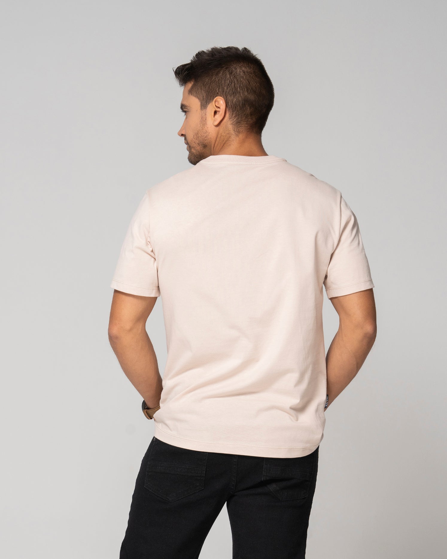 Camiseta Slim Color Mocca Y Beige Marca Rappaz