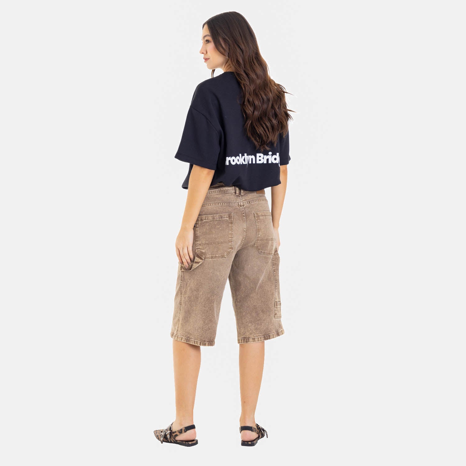 Boxy Fit Tee Brooklyn Bridge Black