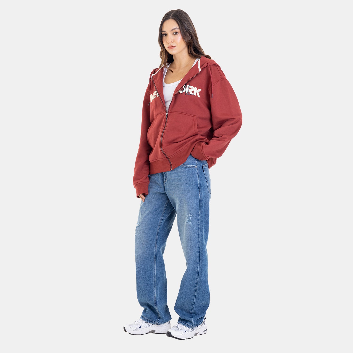 Zip Hoodie Regular Fit Red