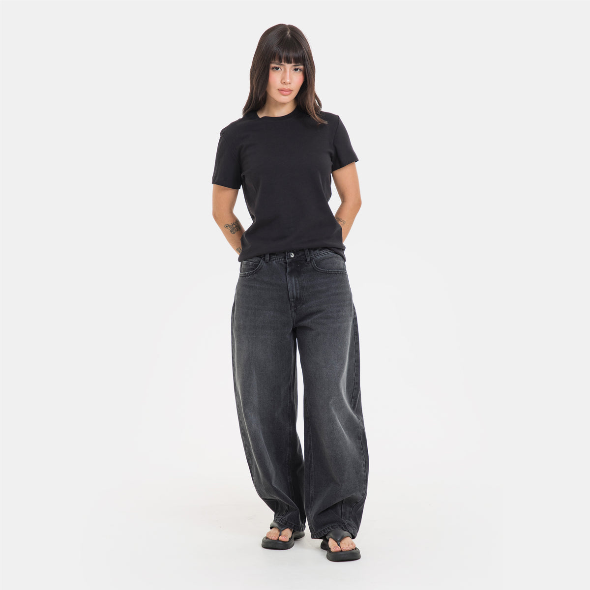 Gio Studio Barrel Jean Negro
