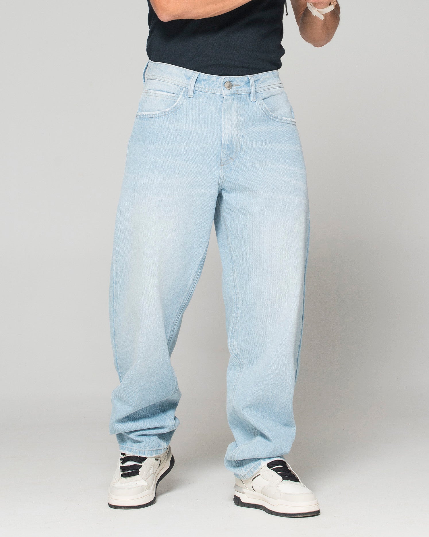 Jean Relaxed Fit Denim Efecto Desvanecido Marca Rappaz