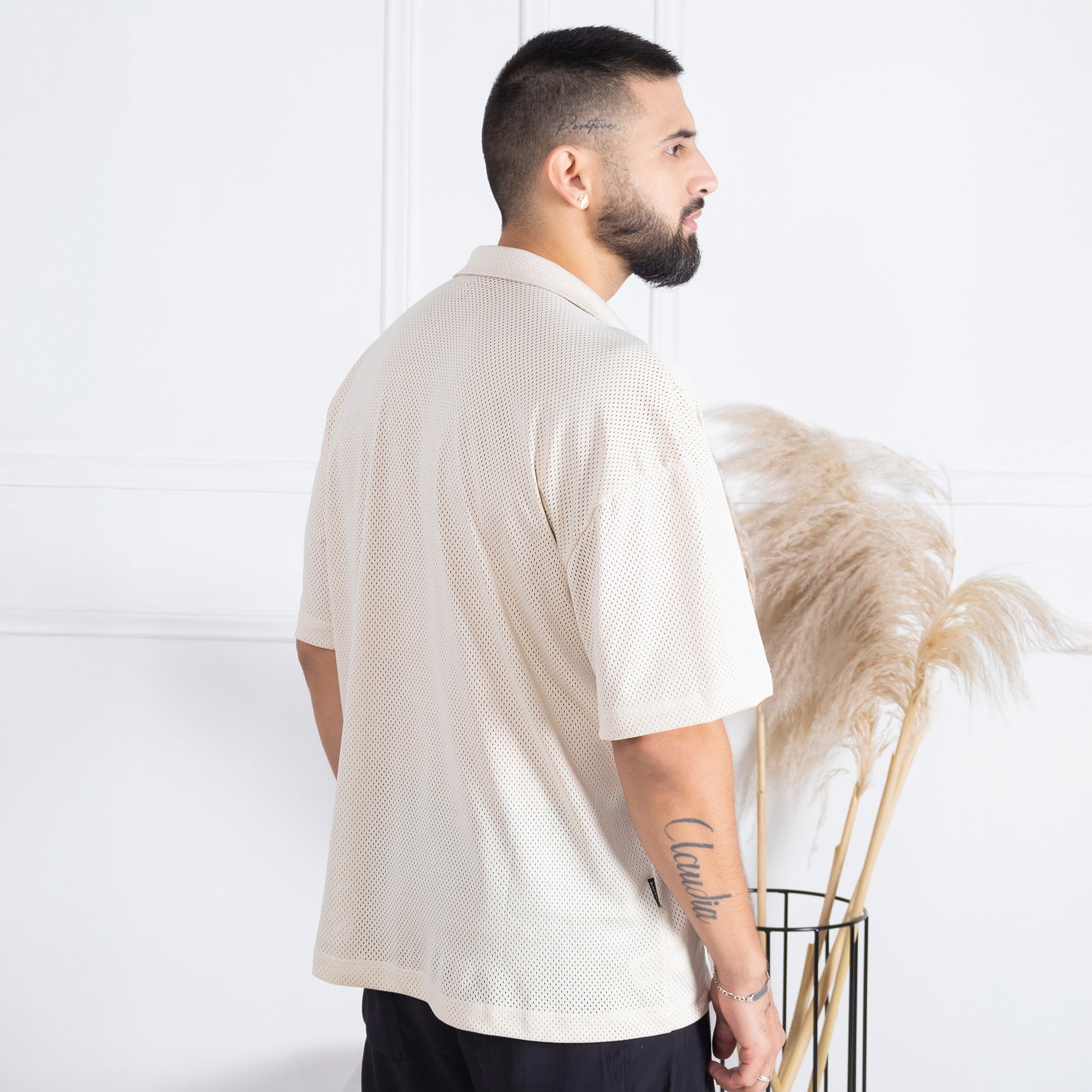 Camisa Over Size Tendencia Malla Estampado Flowers Marca Rappaz