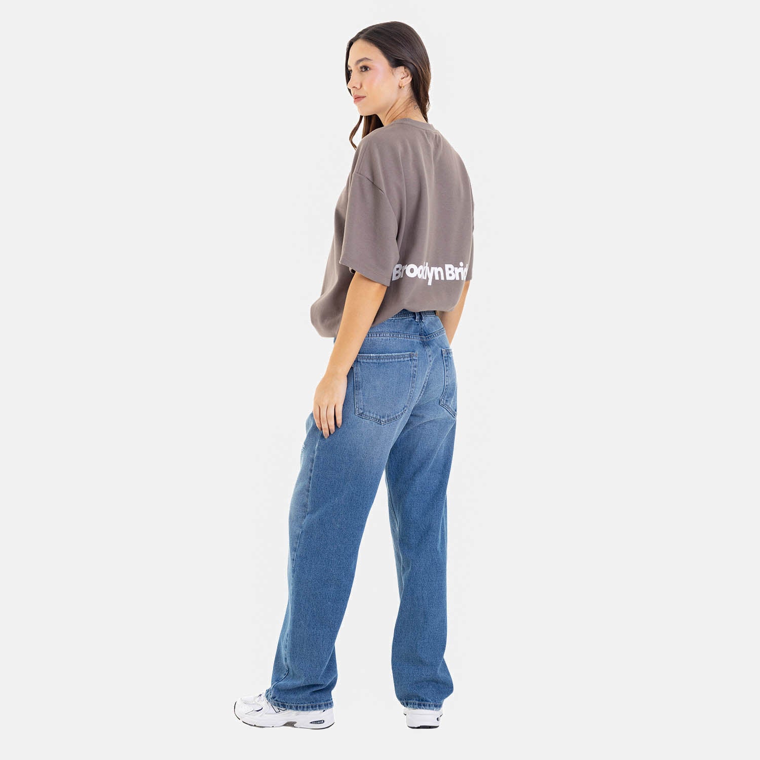 Boxy Fit Tee Brooklyn Bridge Taupe