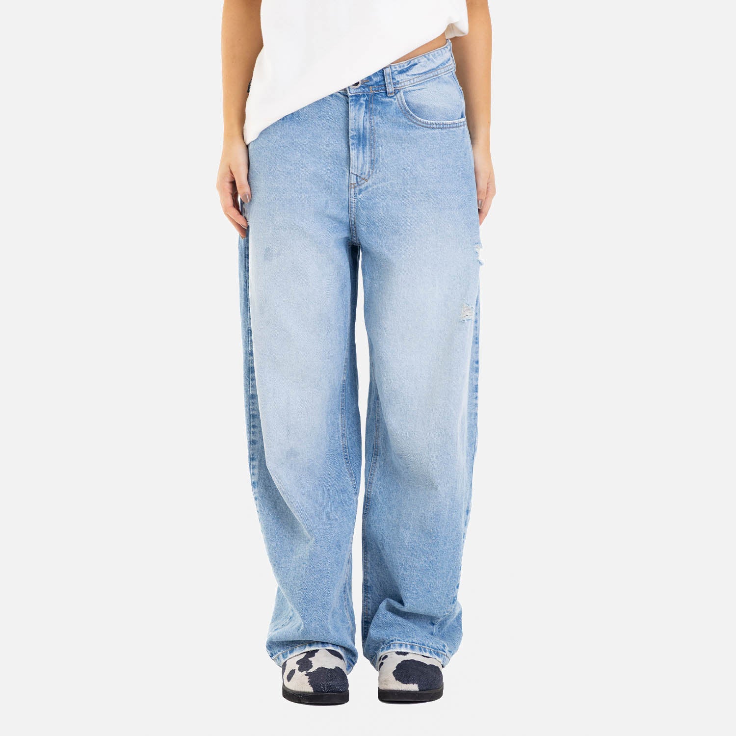 Cow Barrel Fit Denim Light Blue