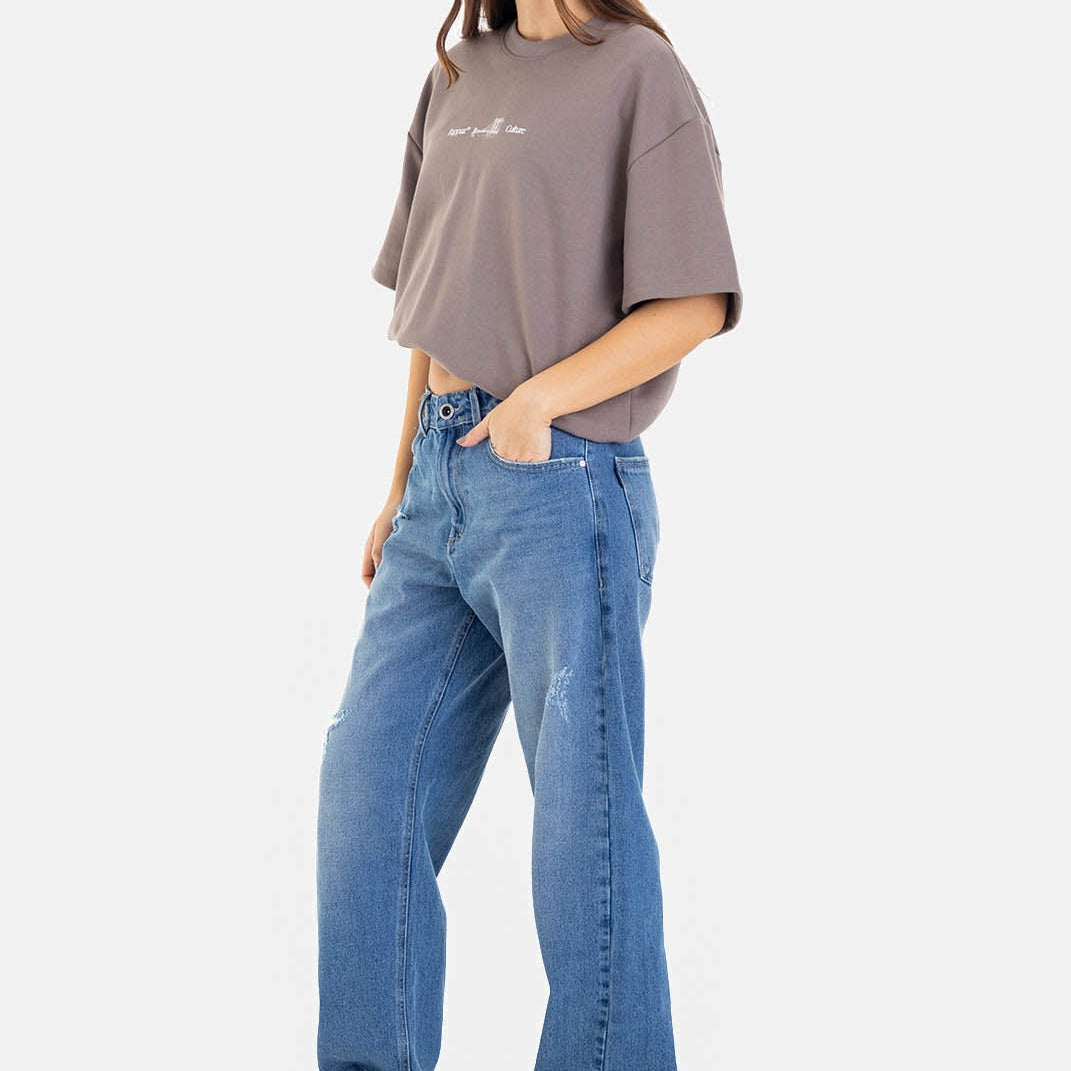 Clean Relaxed Fit Jeans Mid Blue