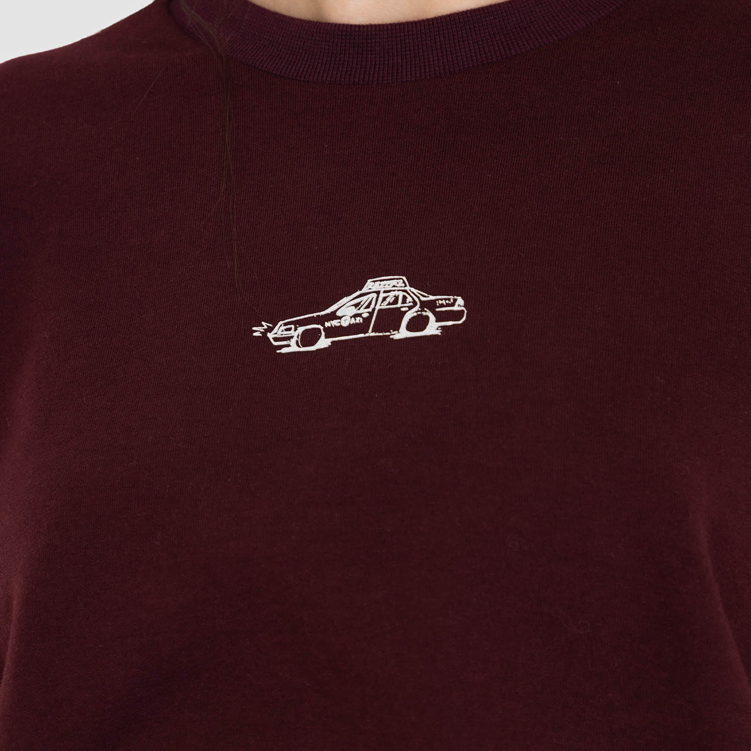 Boxy Fit City Sketch Tee Wine
