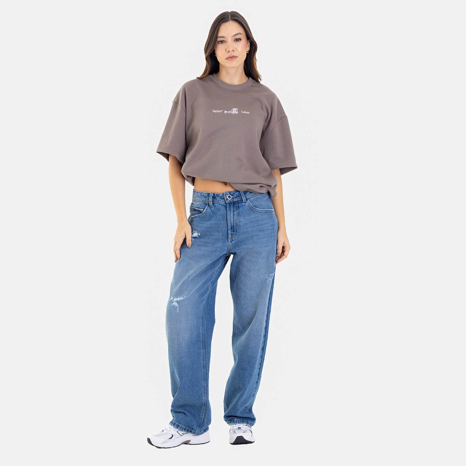 Clean Relaxed Fit Jeans Mid Blue