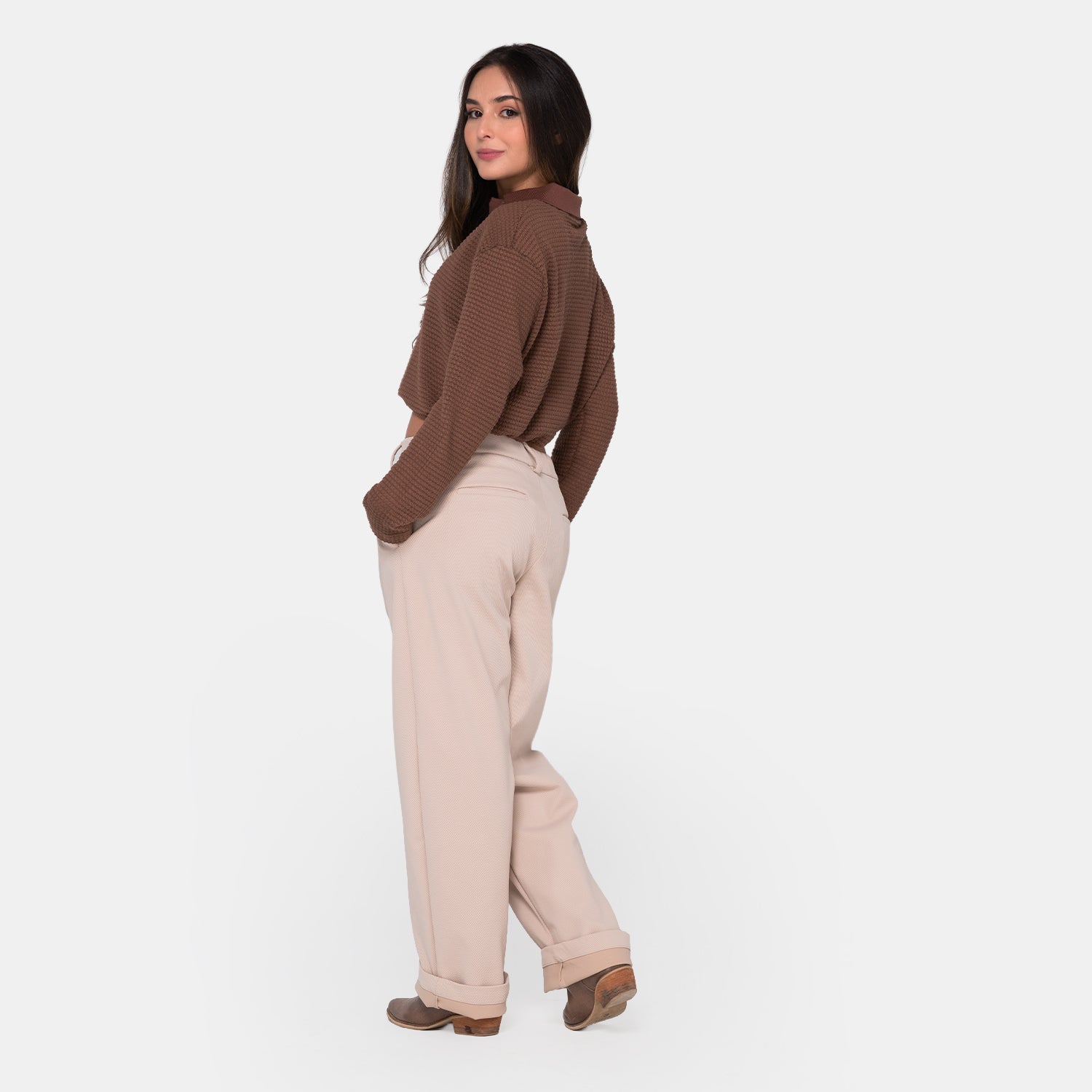 Beige EcoDrift Trousers