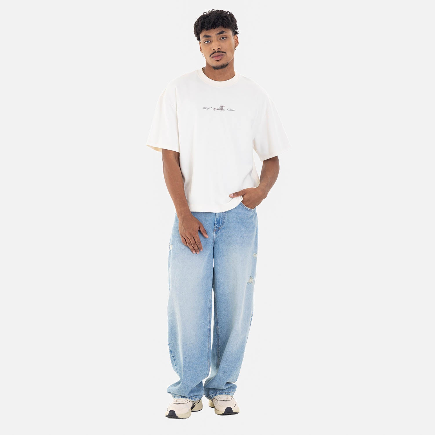 Cow Barrel Fit Denim Light Blue