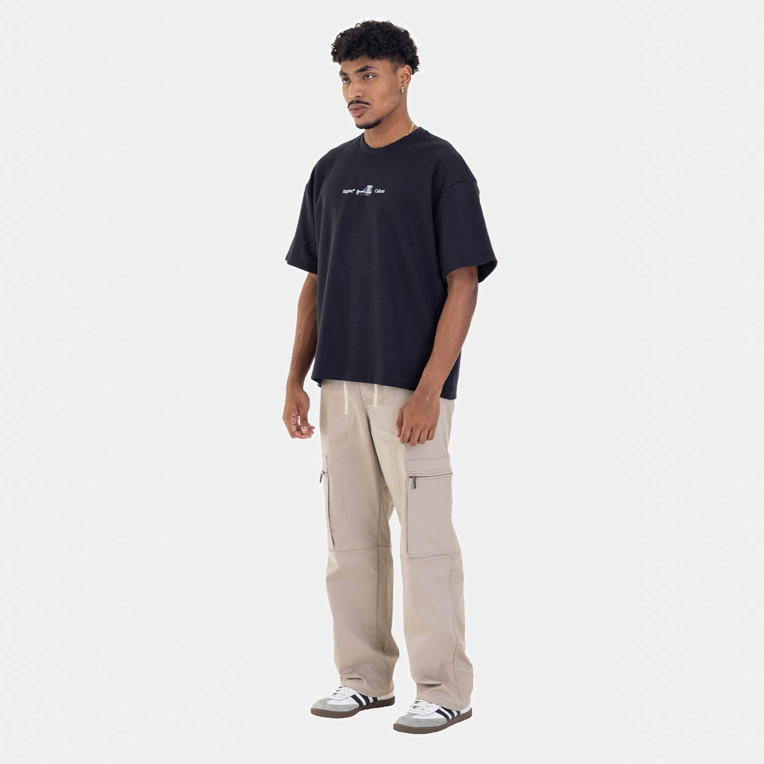 Boxy Fit Tee Brooklyn Bridge Black