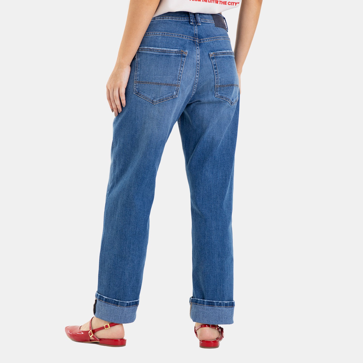 Straight Fit Jeans Mid Blue