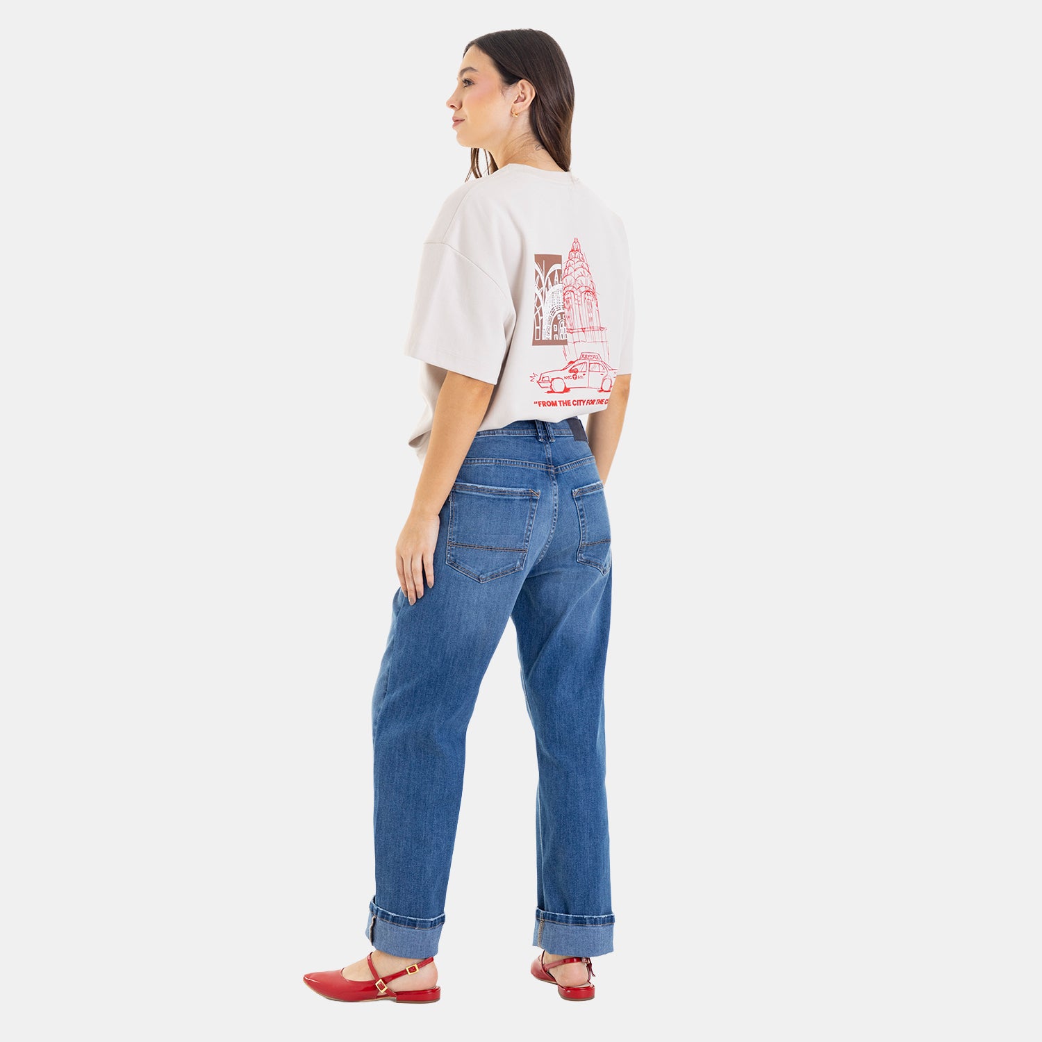 Straight Fit Jeans Mid Blue