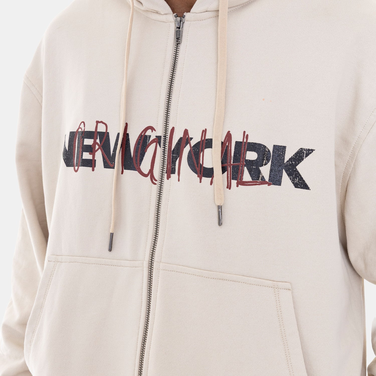 Zip Hoodie Regular Fit Beige