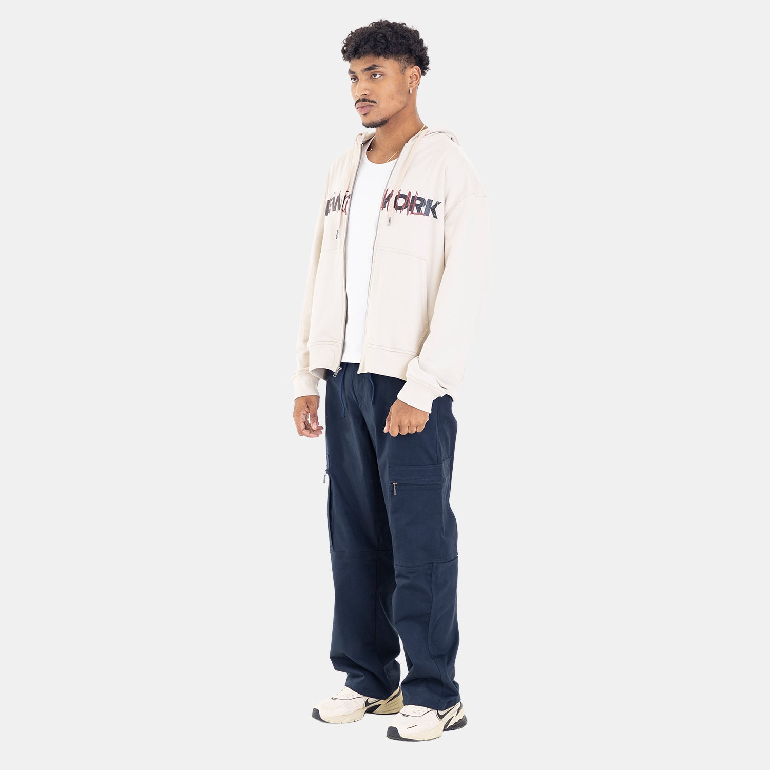 Zip Hoodie Regular Fit Beige
