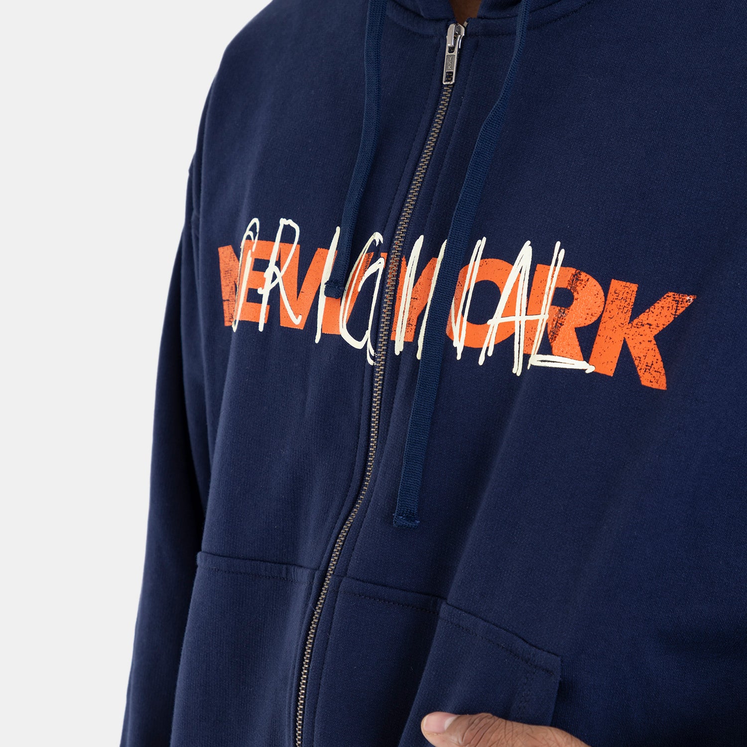 Zip Hoodie Regular Fit Dark Blue