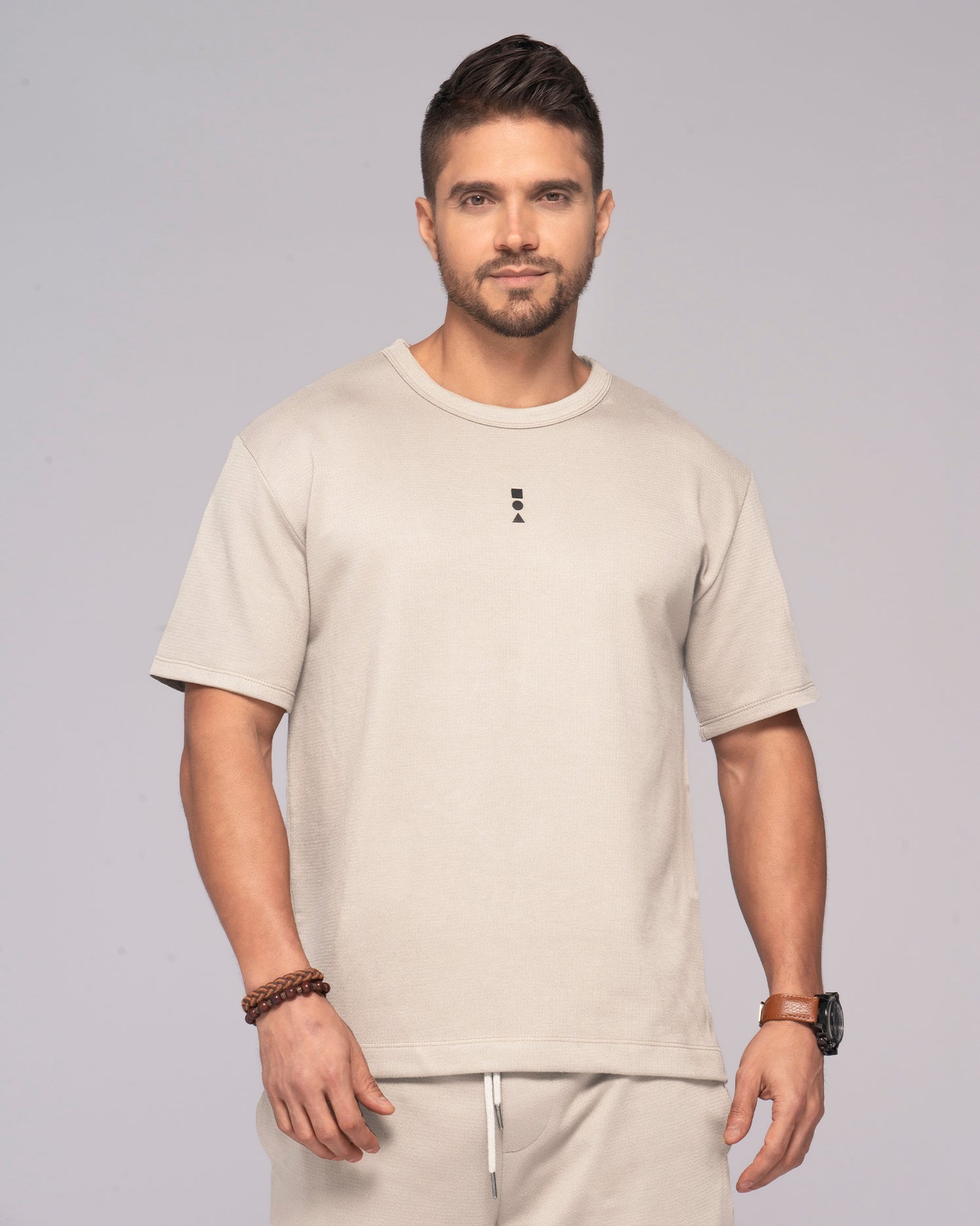 Camiseta Cuello Redondo Estampado Geométrico Minimalista Marca Rappaz