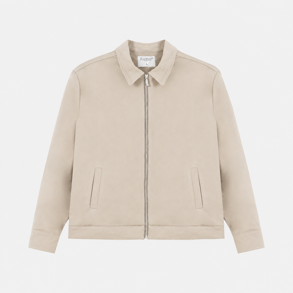Clean Zip Jacket Beige