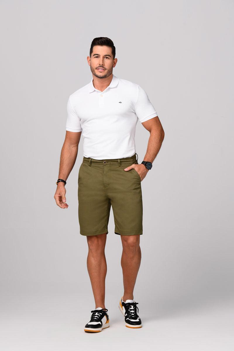 Outfit bermuda verde hombre store