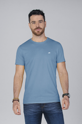 Camiseta Slim Color Azul Claro Marca Rappaz