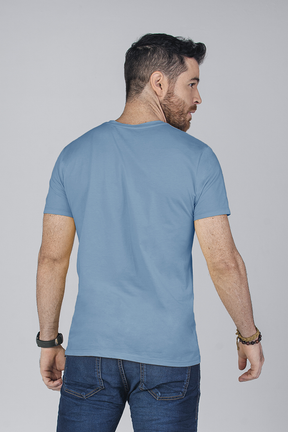 Camiseta Slim Color Azul Claro Marca Rappaz