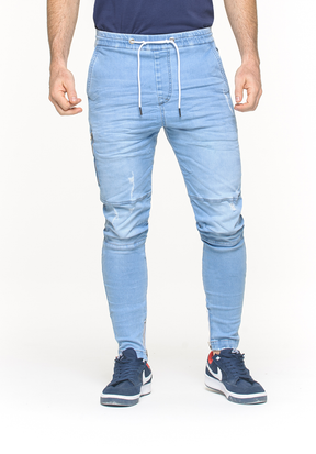 Jogger denim color azul claro marca rappaz