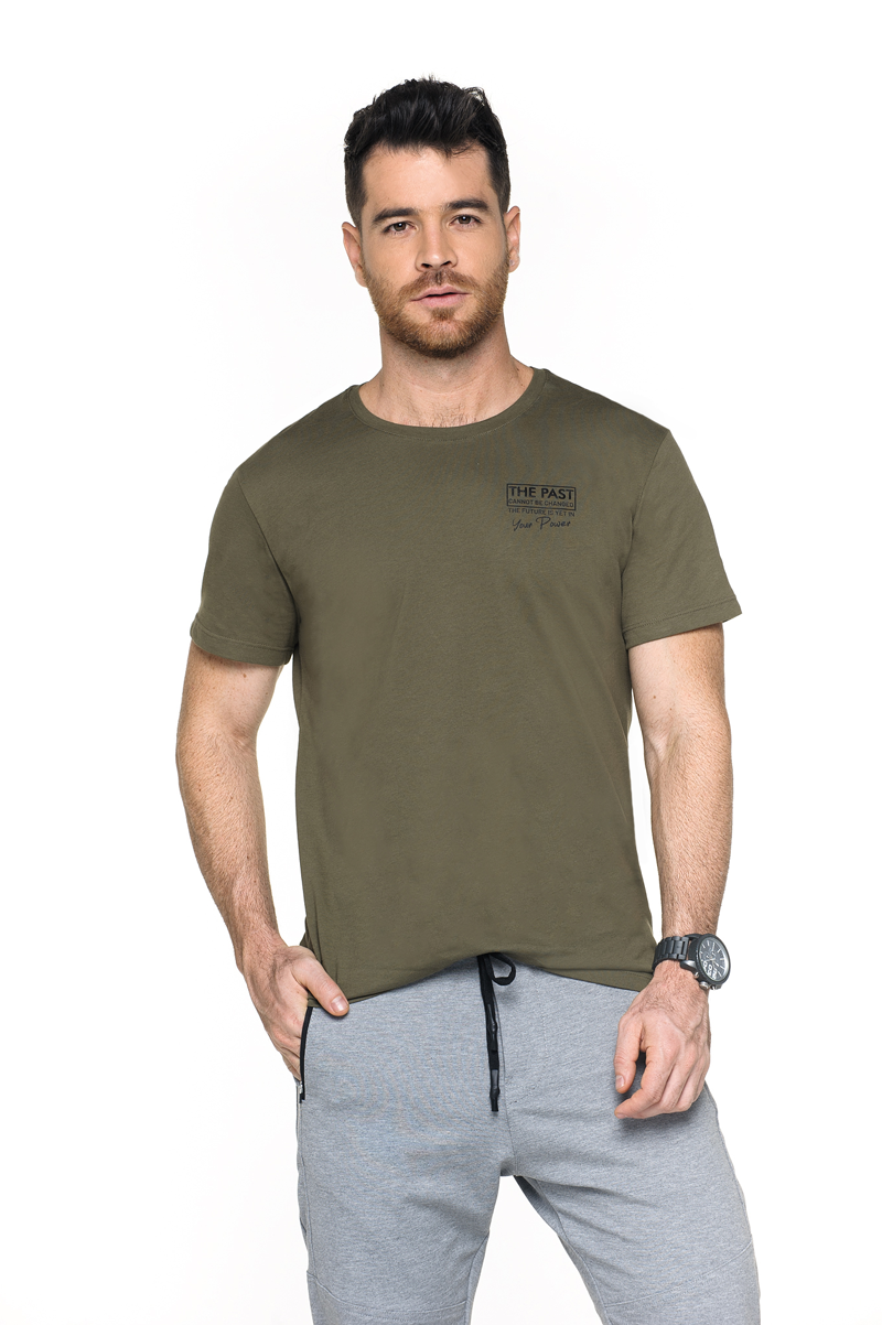Camiseta Color Verde Militar Marca Rappaz