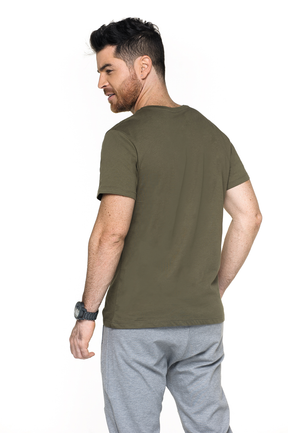 Camiseta Color Verde Militar Marca Rappaz